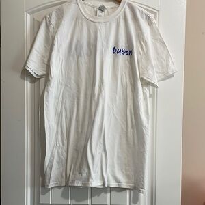 Gildan White and Blue Short Sleeve Tee